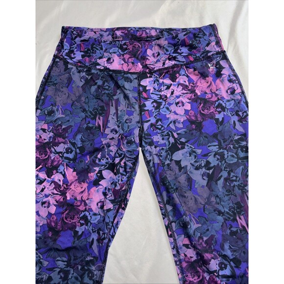 Danskin Now Pants Colorful Yoga Leggings Quick Dry Capri Floral Athletic Gym G - Picture 3 of 11